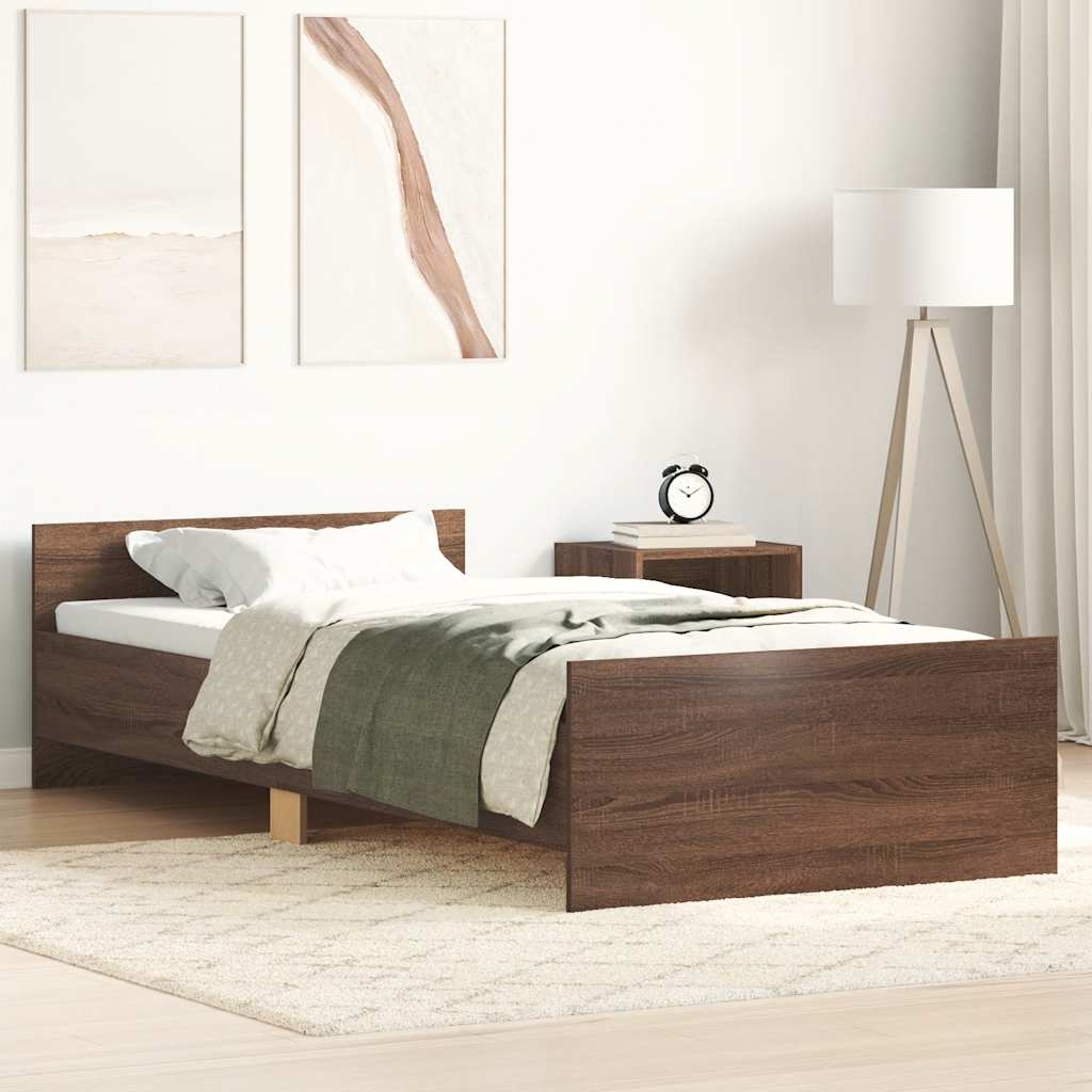 foto del prodotto giroletto senza materasso rovere marrone 75x190cm in truciolato
