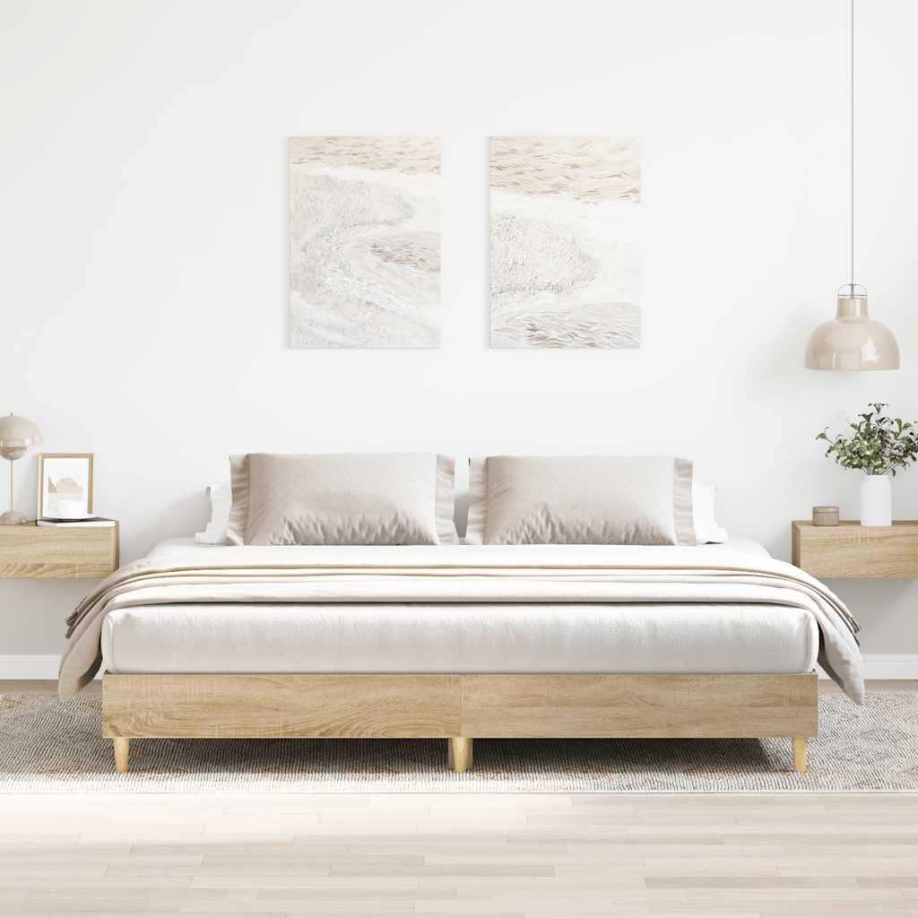 foto del prodotto giroletto senza materasso rovere sonoma 180x200cm in truciolato