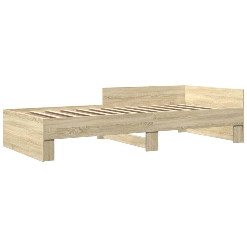 foto del prodotto giroletto senza materasso rovere sonoma 90x200 cm in truciolato vidaxl