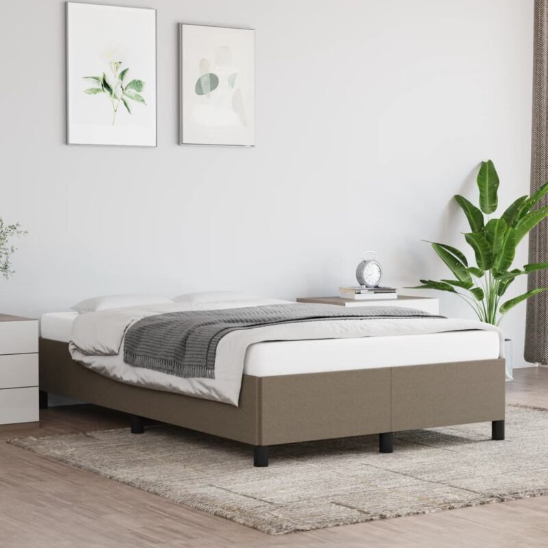 foto del prodotto giroletto senza materasso tortora 120x190 cm tessuto vidaxl
