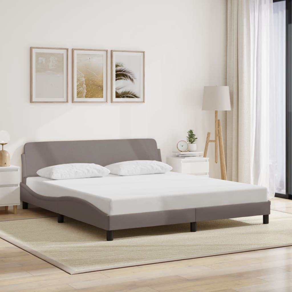 foto del prodotto giroletto senza materasso tortora 180x200 cm in tessuto vidaxl 559565
