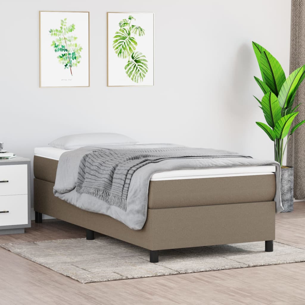 foto del prodotto giroletto senza materasso tortora 90x190 cm tessuto vidaxl 887129