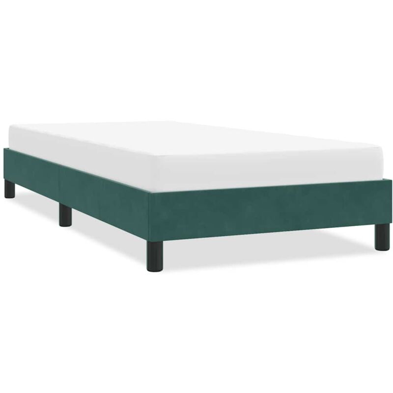 foto del prodotto giroletto senza materasso verde scuro 80x220 cm in velluto vidaxl