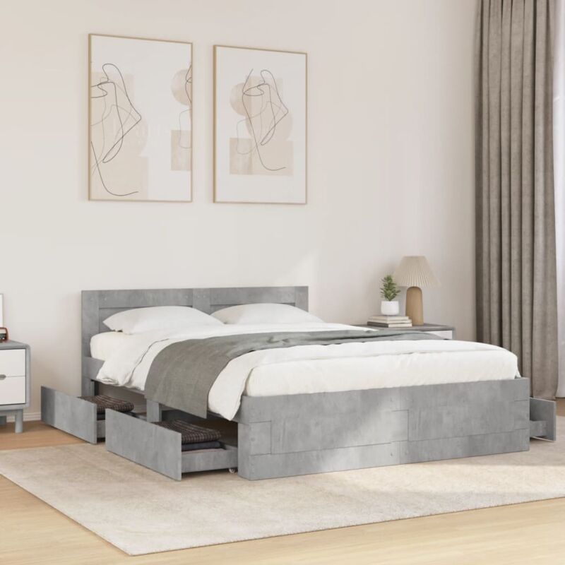 foto del prodotto giroletto testiera grigio cemento 120x190 cm legno multistrato vidaxl