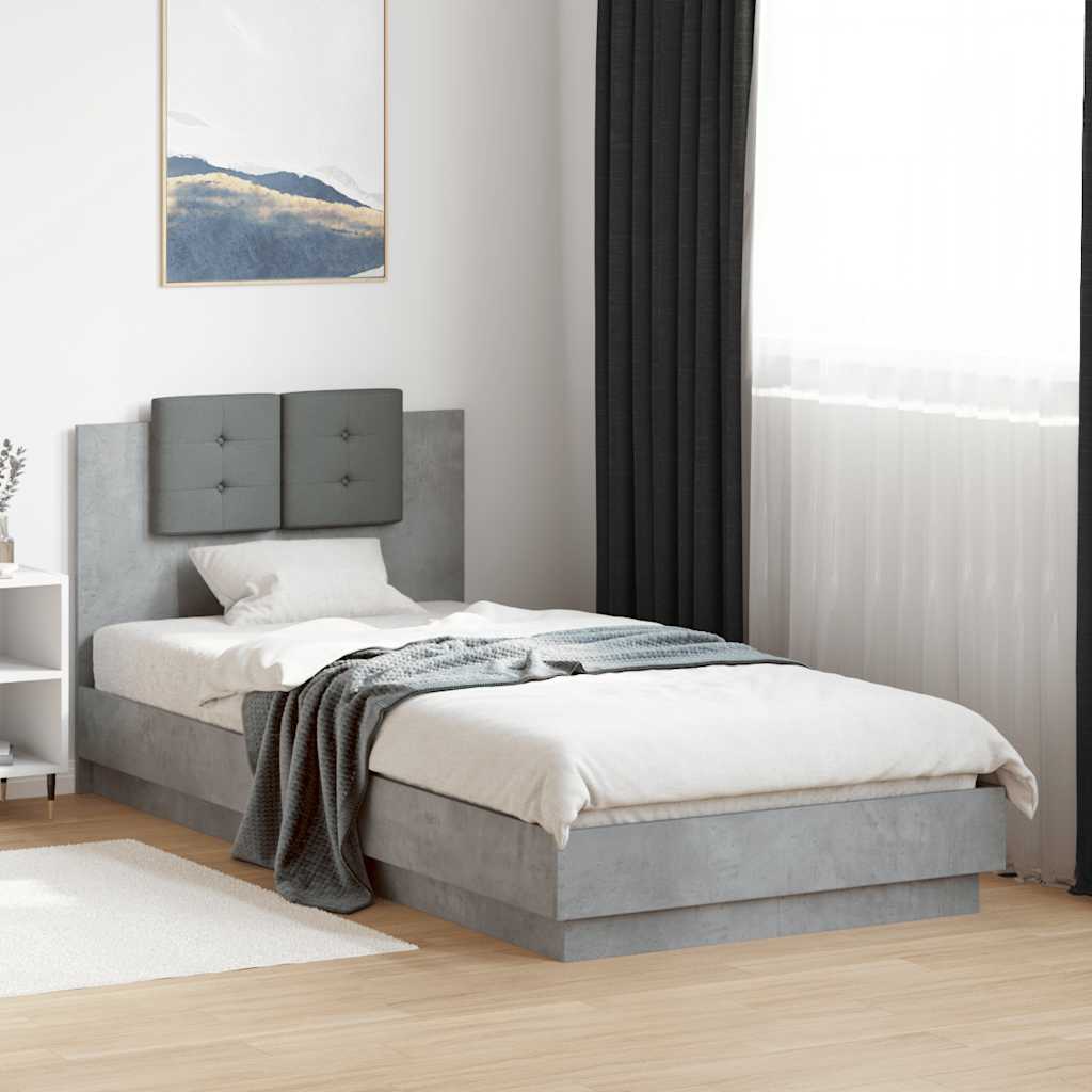 foto del prodotto giroletto testiera grigio cemento 90x200 cm legno multistratocod mxl 91287