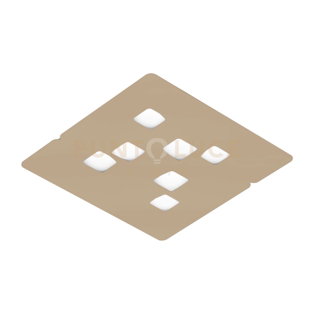 foto del prodotto giselle p g - plafoniera colore bianco e tortora 7 luci attacco gx53 54cm