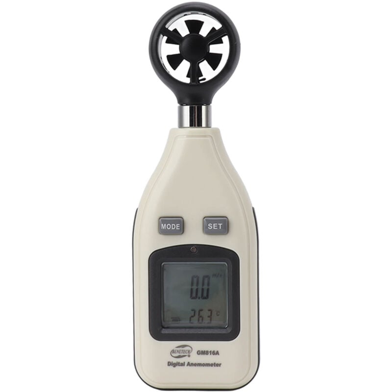 foto del prodotto gistuch anemometro digitale portatile gm816a ruota a palette magnetica 0 30 m s per riprese, hvac, volo con droni