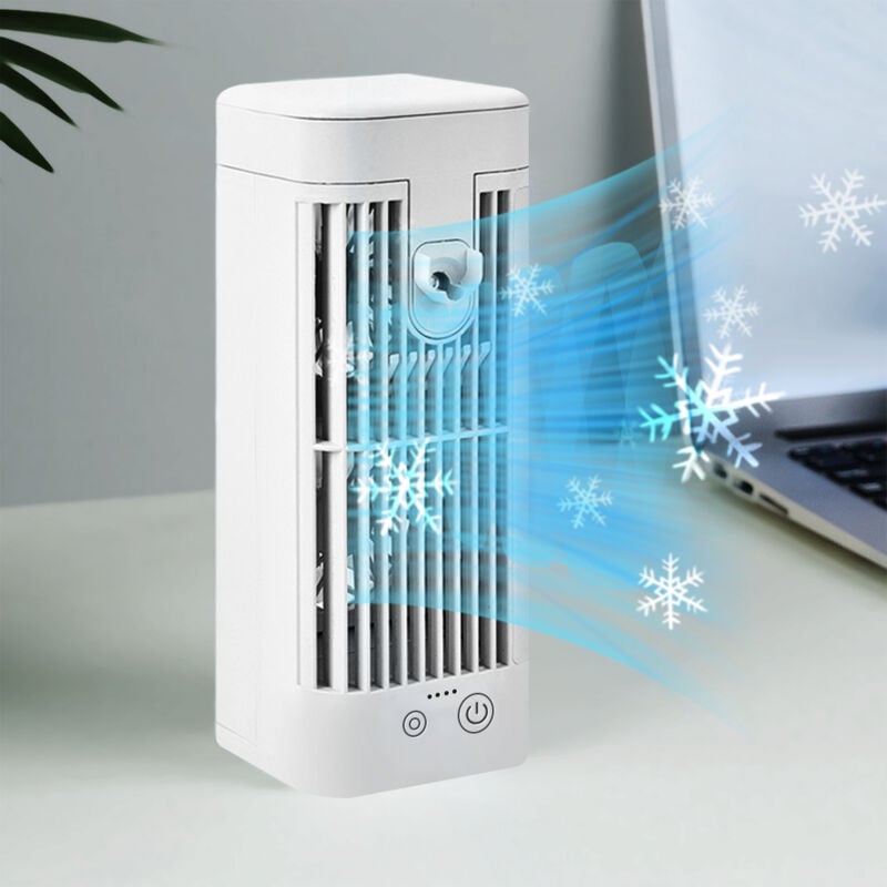 foto del prodotto gistuch condizionatore portatile, condizionatore mobile silenzioso, luci a led, serbatoio dell acqua da 120 ml, 3 velocit , per casa, ufficio