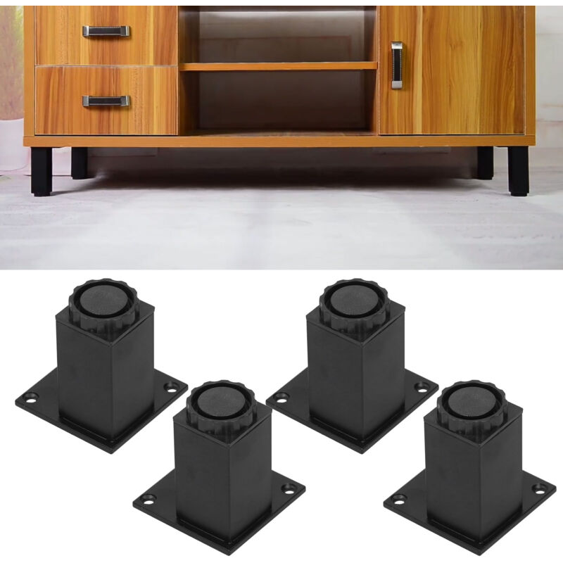 immagine 0 del prodotto gistuch gambe per mobili da 4 pezzi, gambe per mobili regolabili da 80 mm, gambe di supporto per fissaggio in metallo per