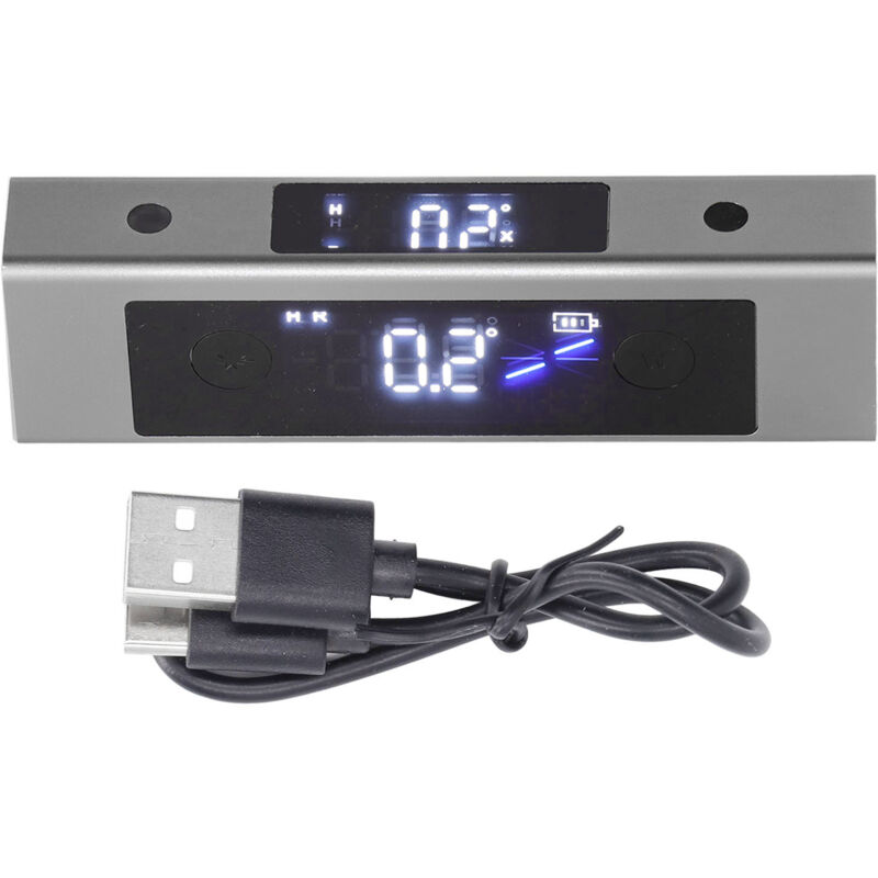 foto del prodotto gistuch goniometro digitale inclinometro livella a bolla laser con display lcd interfaccia di tipo c per la lavorazione del legno decorazione fai