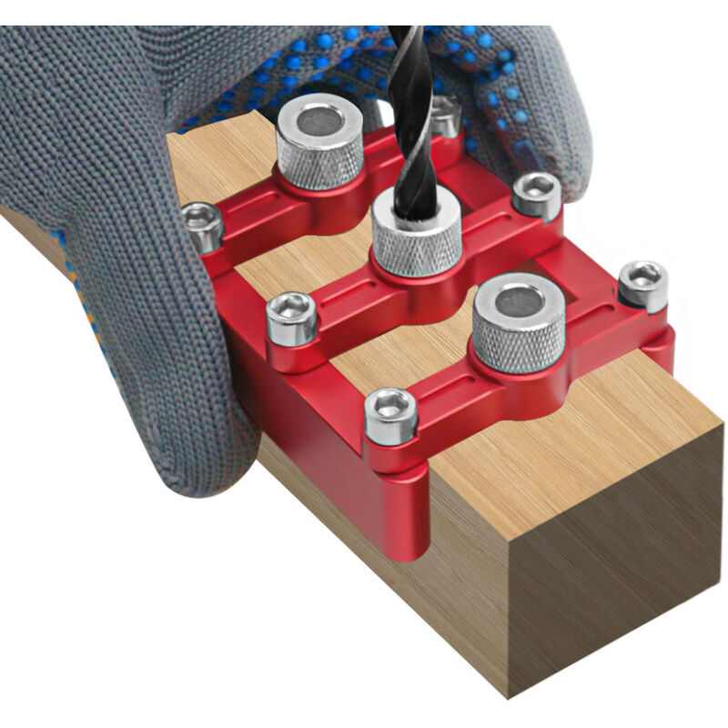 foto del prodotto gistuch kit di maschere di foratura autocentranti da 8 mm per fori di tasselli esatti per la lavorazione del legno