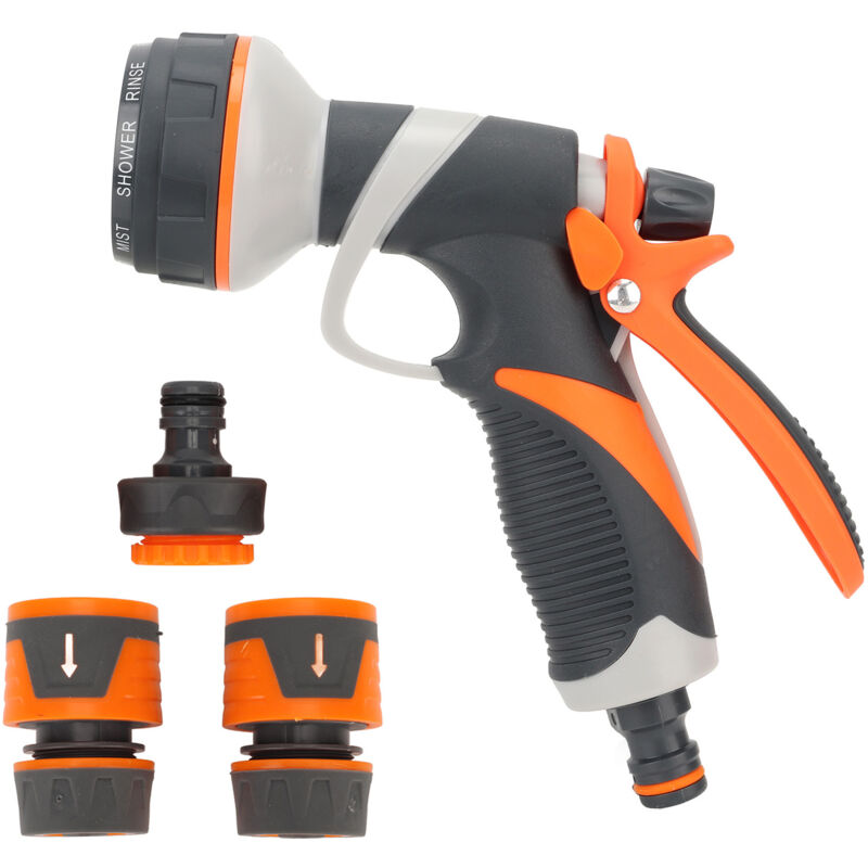 foto del prodotto gistuch pistola per irrigazione, spruzzatore da giardino, 8 modalit di irrigazione pistola per irrigazione con 2 interfacce, 1 connessione per