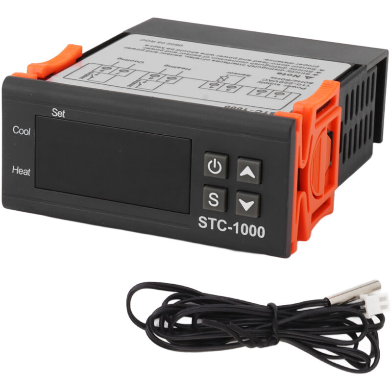 foto del prodotto gistuch regolatore di temperatura ca 110 v 220 v, termostato digitale multiuso stc 1000 con sonda sensore di temperatura ntc, regolatore di