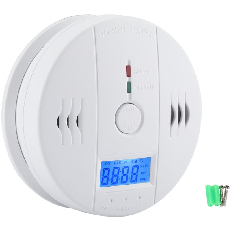 foto del prodotto gistuch rilevatore di monossido di carbonio con display led sensore elettronico, rilevatore di allarme monossido di carbonio