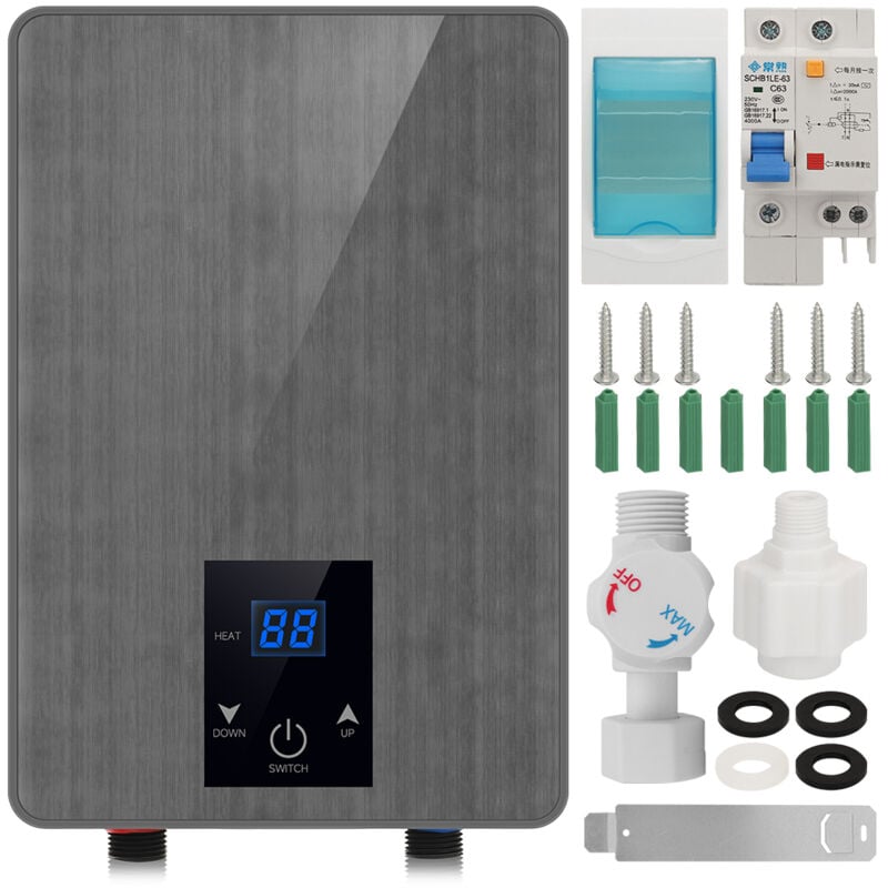 foto del prodotto gistuch riscaldatore di acqua istantaneo 5.5kw 220v riscaldatore di acqua elettrico regolazione manuale ipx4 riscaldatore di acqua istantaneo