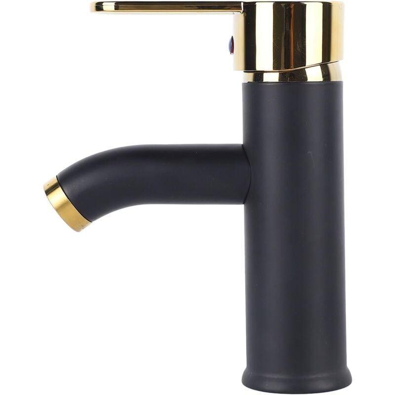 foto del prodotto gistuch rubinetto per lavabo da appoggio lavabo da bagno miscelatore per lavabo ad alta temperatura calda e fredda nero opaco