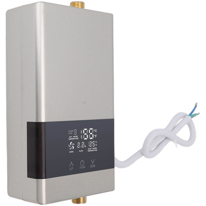 foto del prodotto gistuch scaldabagno elettrico, mewmewcat scaldabagno istantaneo 6kw mini scaldabagno elettrico senza serbatoio montato a parete con impostazione