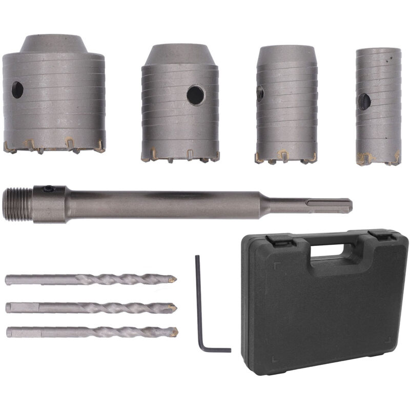 foto del prodotto gistuch sega a tazza per calcestruzzo da 30 65 mm, manico rotondo, gambo sds plus, taglierina per fori a muro, punta da trapano per muro di pietra