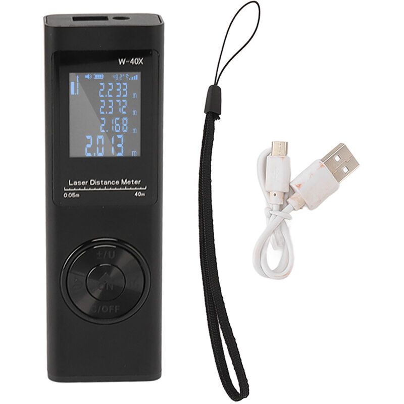 foto del prodotto gistuch telemetro laser 40 m, misuratore laser digitale portatile per il calcolo della distanza, del volume della