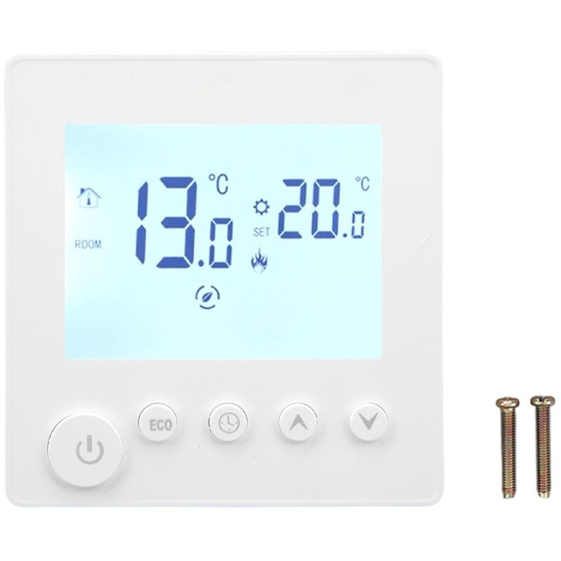 foto del prodotto gistuch termostato per riscaldamento display lcd intelligente regolatore programmabile della temperatura ambiente per caldaia a pavimento domestica