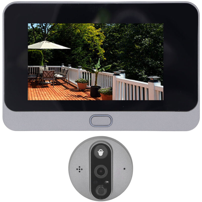 foto del prodotto gistuch videocitofono collegato a videocitofono 1080p, monitor lcd da 4,3 pollici, campanello con telecamera cablata, visione notturna,