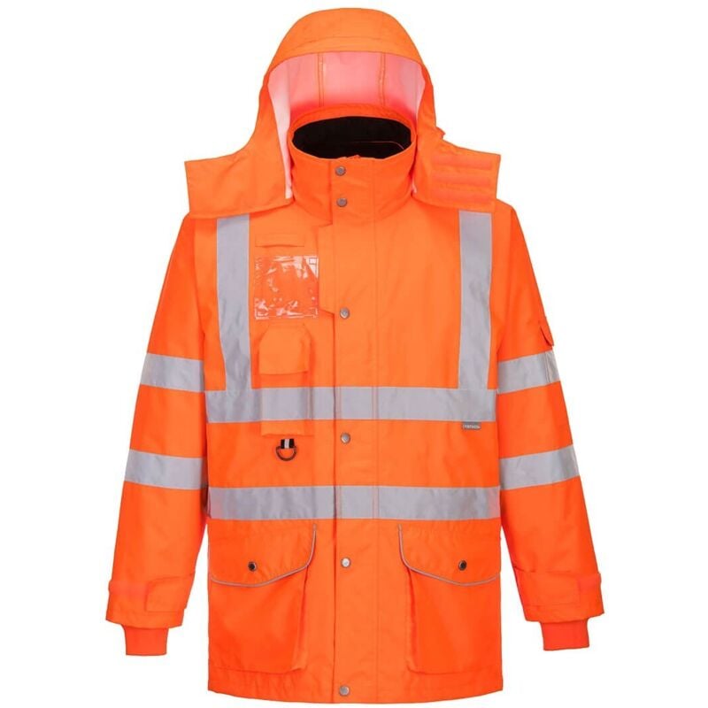 foto del prodotto giubbotto alta visibilità impermeabile portwest traffic rt27 7 in 1 - l