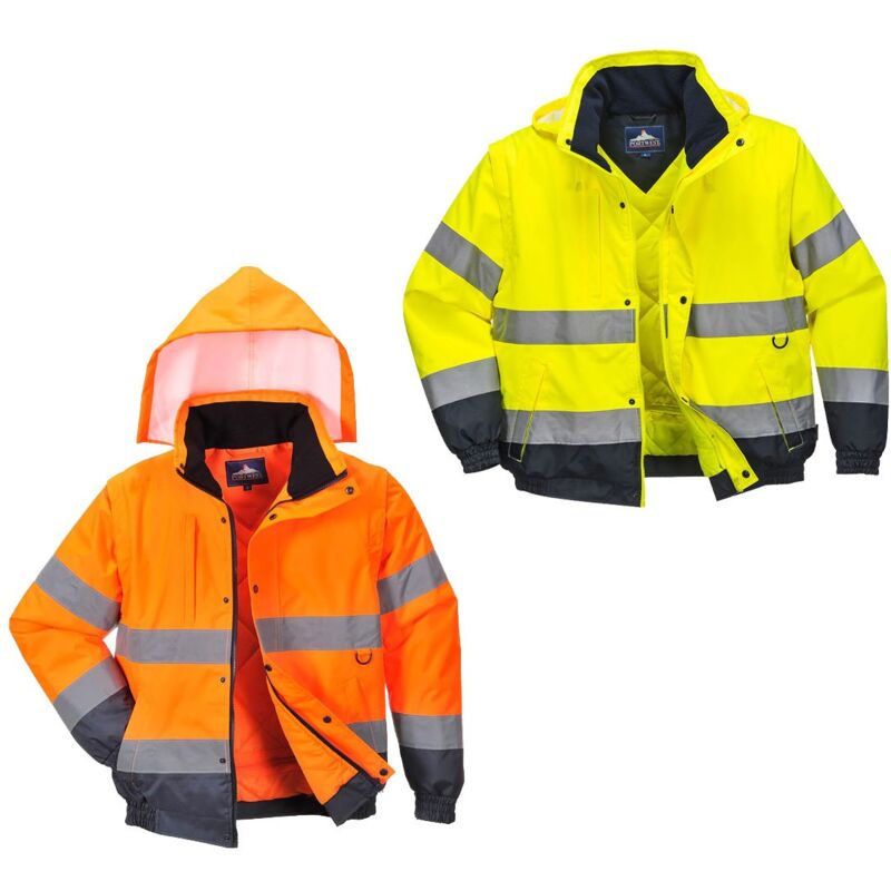 foto del prodotto giubbotto bomber alta visibilit impermeabile portwest c468 2 in 1 l arancione