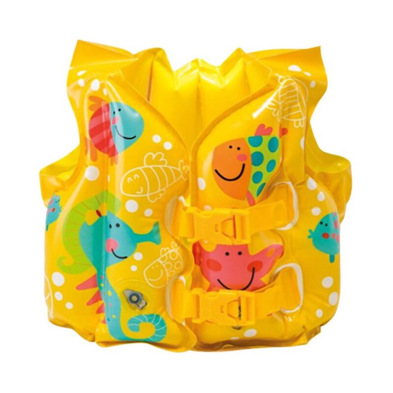 foto del prodotto giubbotto di salvataggio gonfiabile per bambini, regolabile, con doppia fibbia, galleggiante, giubbotto da nuoto, attrezzatura per l apprendimento