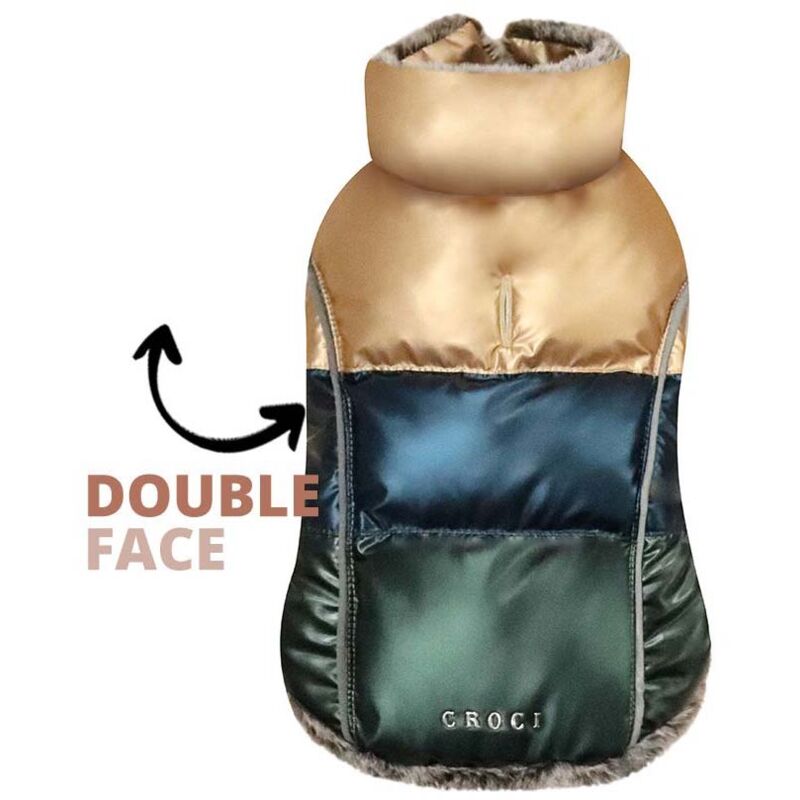 foto del prodotto giubbotto imbottito double face modello rhapsody per cani 40 cm