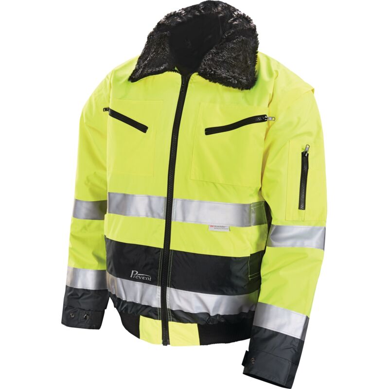 foto del prodotto giubbotto pilota alta visibilit taglia xl giallo grigio prevent