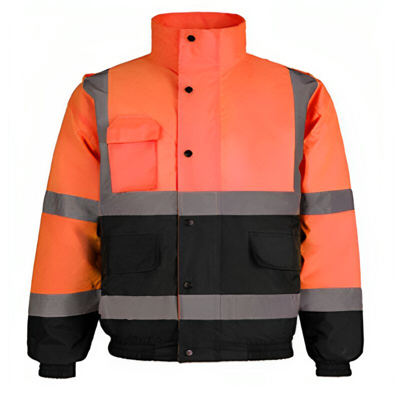 foto del prodotto giubbotto riflettente ad alta visibilit crediri 2 tonnellate arancione fluorescente blu navy taglia xl