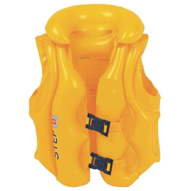 foto del prodotto giubotto gonfiabile giubbino salvagente per bambini swim kids giallo - - trade shop traesio