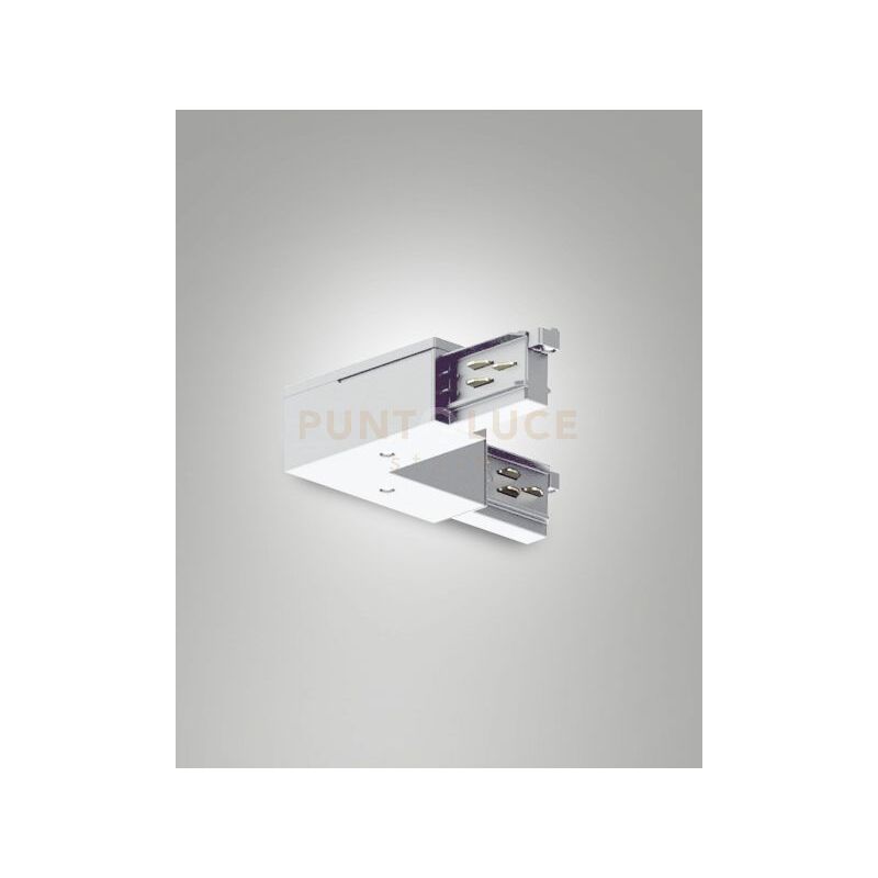 foto del prodotto giunto a 'l' polo interno bianco per sistema binario 3 fasi+dali