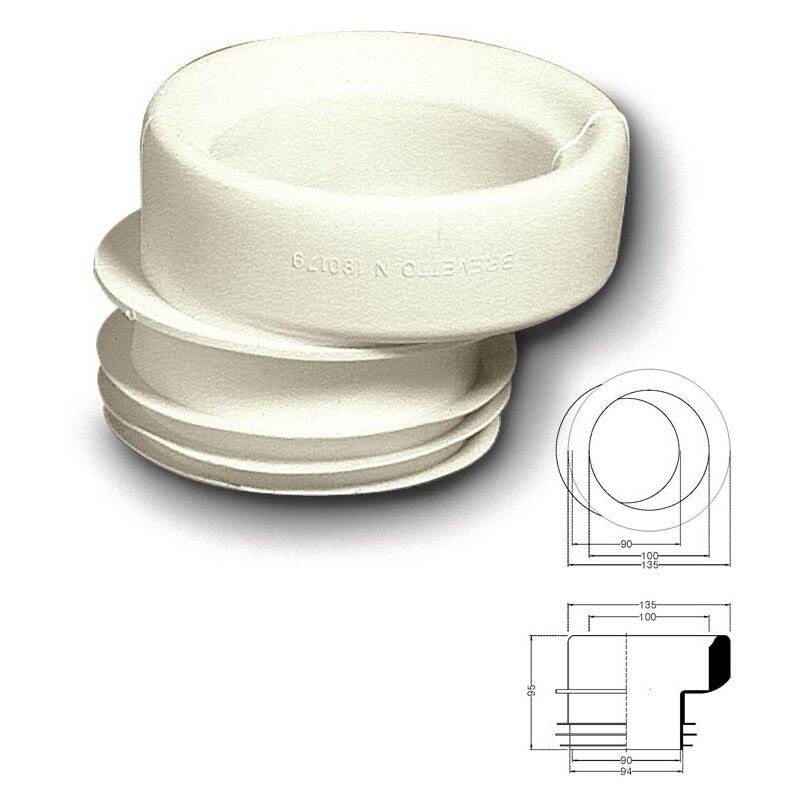 foto del prodotto giunto eccentrico mm 25 per scarico wc 214800pb