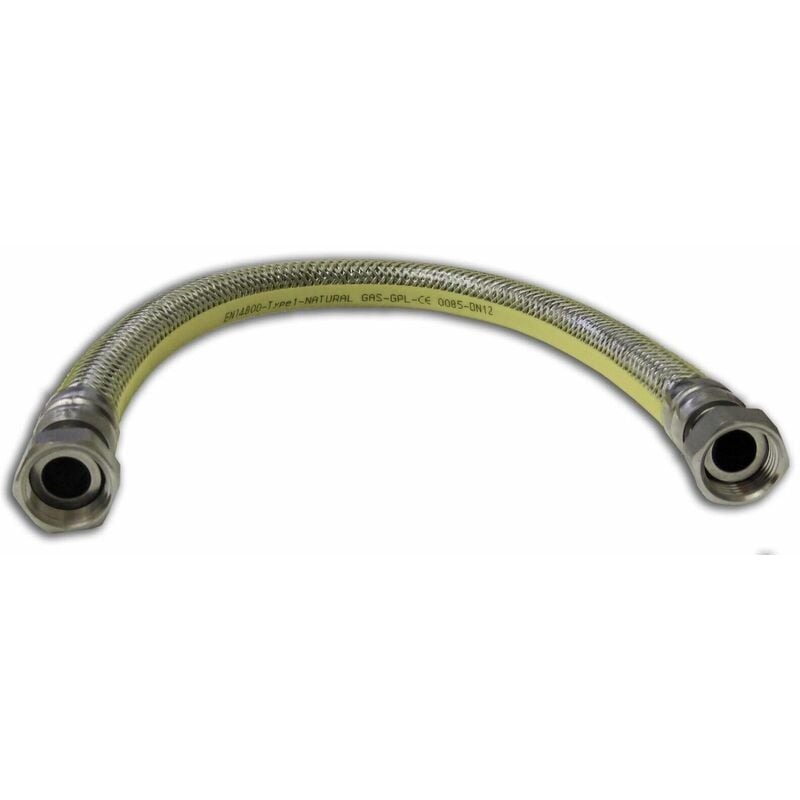 foto del prodotto giunto gas gpl per cucina tubo flessibile mt 1,5 ff acciaio uni en14800