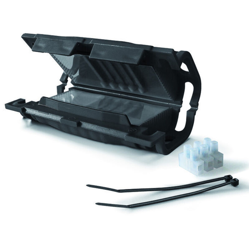 foto del prodotto giunto passante in gel con connettore a vite nero easy 2v