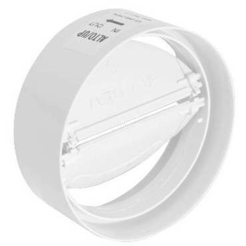 foto del prodotto giunto per tubo cappa tondo in abs con valvola a farfalla first d100 mm