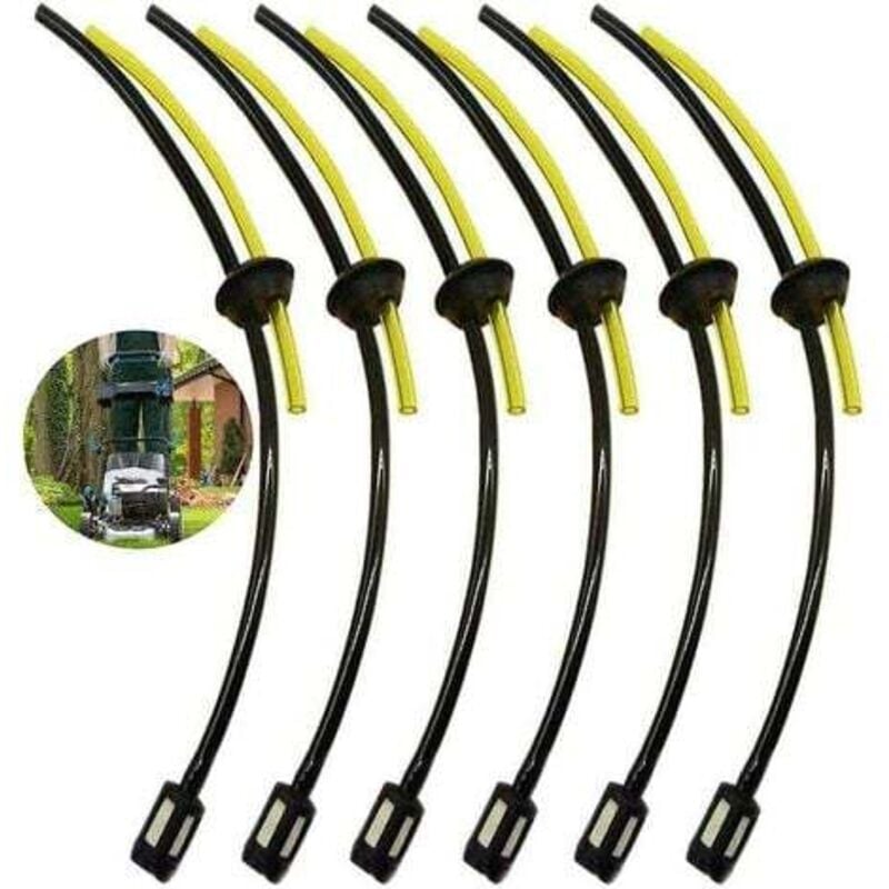 foto del prodotto giunto per tubo carburante da 6 pezzi, tubo carburante universale per decespugliatore, tagliasiepi, decespugliatore lablanc