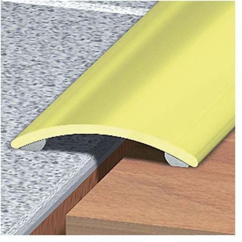 foto del prodotto giunto semitondo alluminio oro mm. 30x3 cm. 90