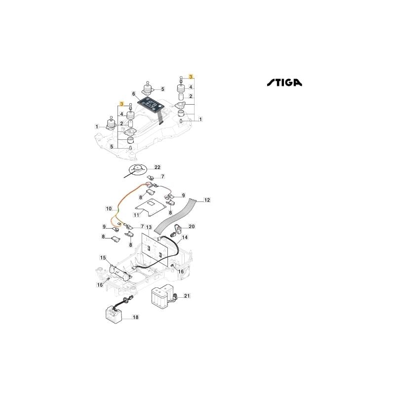 foto del prodotto giunto sferico bumper robot rasaerba modelli a1000 originale stiga 322745049 0