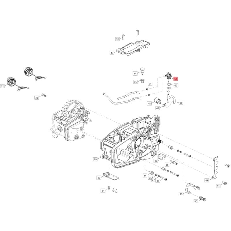 foto del prodotto giunzione tubo carburante bluebird per motosega csp 280t csp 280tc csp280t 53