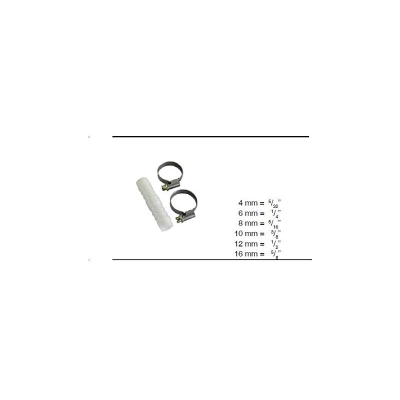 foto del prodotto giunzioni per tubi in plastica con 2 fascette da 4mm