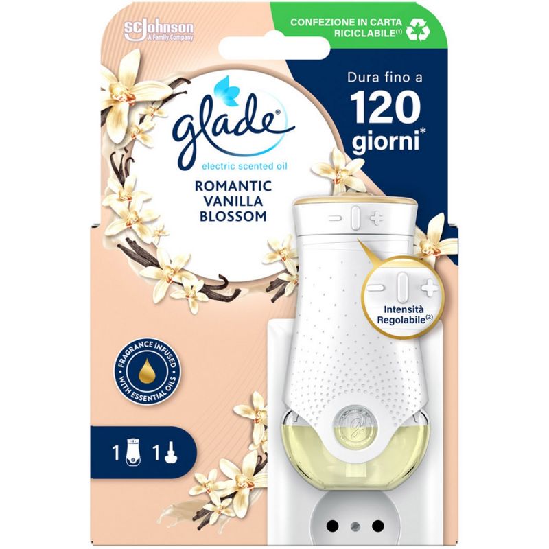 foto del prodotto glade essential oil elet com ricarica vanigli