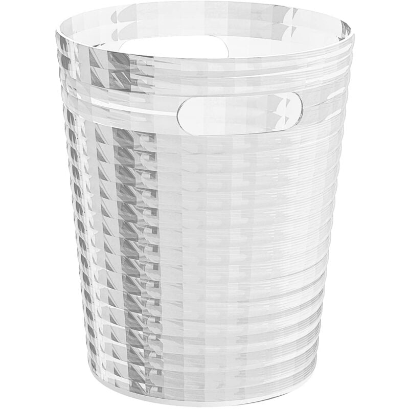 foto del prodotto glady, cestino bagno trasparente, gettacarta in resine termoplastiche di alta qualit , misure 25,4 x 21,1 x 21,1 cm, 2 anni di garanzia, design r s,