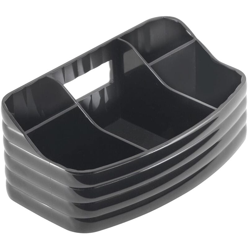 foto del prodotto glady, porta trucchi nero, dimensioni 7,5 x 18,5 x 10,5 cm e peso 0,244 kg, organizzatore trucchi in resina, porta pennelli trucco con design r s 2
