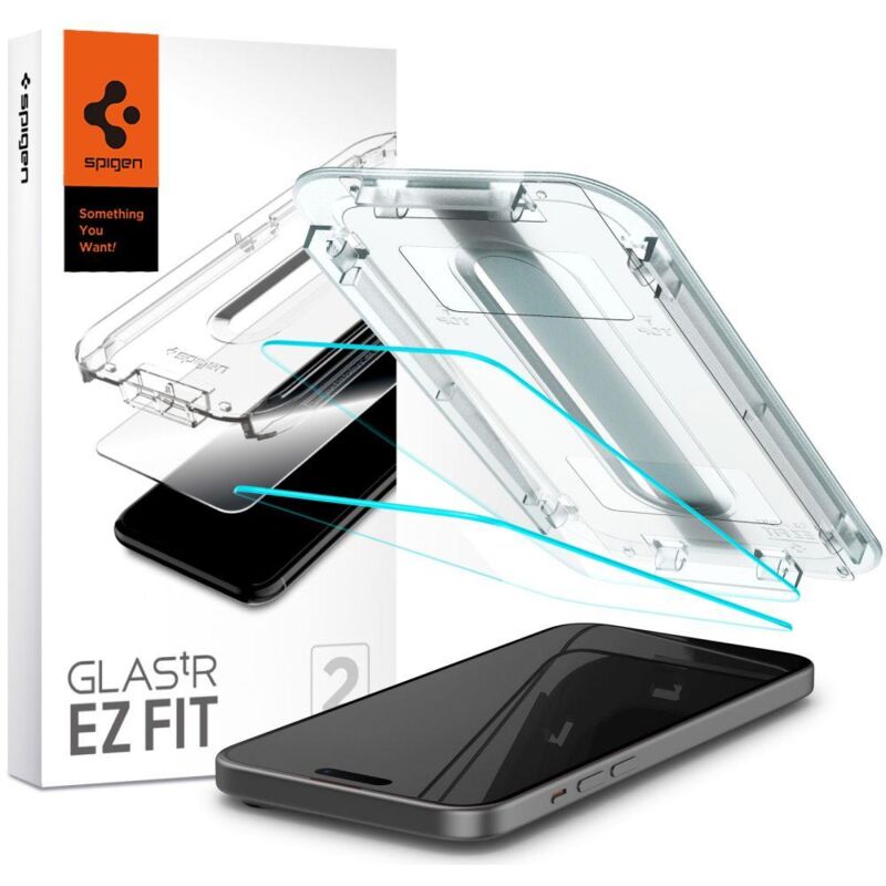 foto del prodotto glas.tr vetro temperato ez fit per iphone 15 plus set da 2 pz.