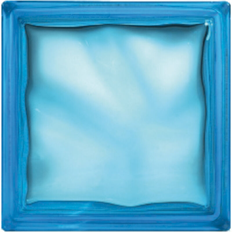 foto del prodotto glassblocks blocco di vetro luxfera 19x19x8 cm, azur trasparente lucido 1908wazur 
