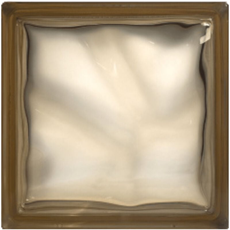 foto del prodotto glassblocks blocco di vetro luxfera 19x19x8 cm, marrone trasparente lucido 1908wbr 