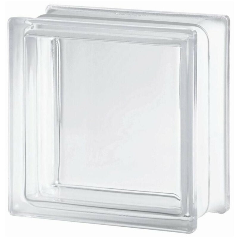 foto del prodotto glassblocks mattone di vetro luxfera 19x19x8 cm, vetro chiaro lucido cl1908c 