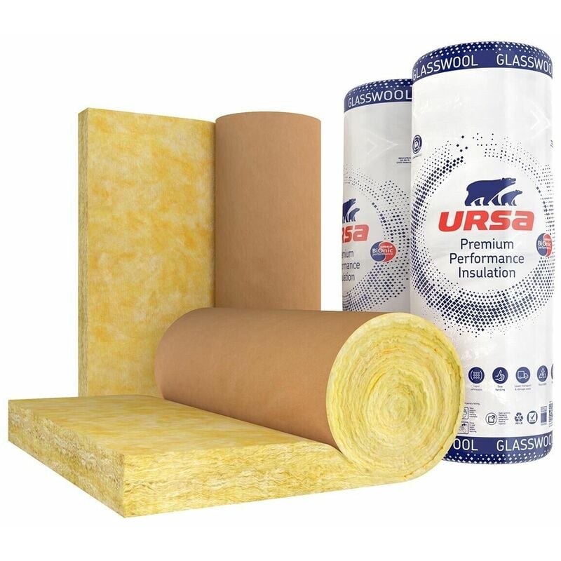 foto del prodotto glasswool df 39 na lana di vetro isolamento termo acustico 120cm x 15mt sp5 ursa